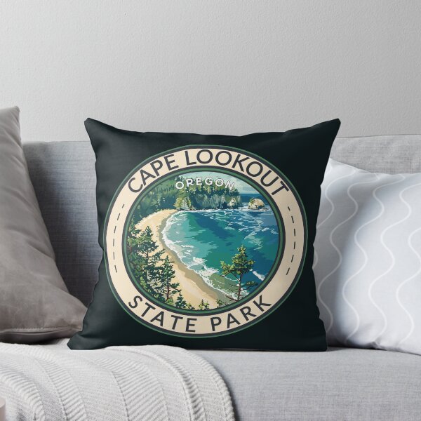 Item preview, Cape Lookout State Park Oregon Travel Art Badge designed and sold by KrisSidDesigns.