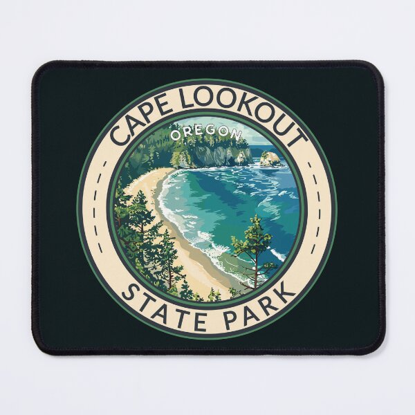 Item preview, Cape Lookout State Park Oregon Travel Art Badge designed and sold by KrisSidDesigns.