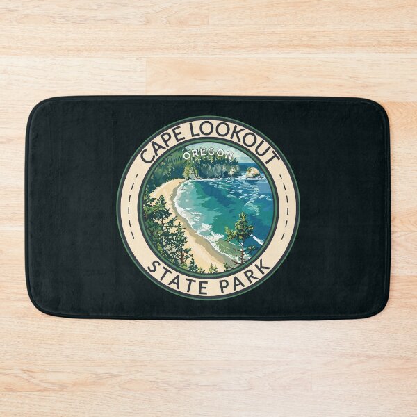 Item preview, Cape Lookout State Park Oregon Travel Art Badge designed and sold by KrisSidDesigns.