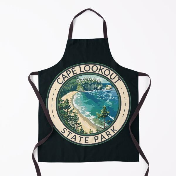 Item preview, Cape Lookout State Park Oregon Travel Art Badge designed and sold by KrisSidDesigns.