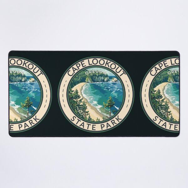 Item preview, Cape Lookout State Park Oregon Travel Art Badge designed and sold by KrisSidDesigns.