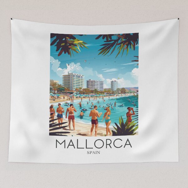 Item preview, A Pop Art Travel Print of Mallorca - Spain designed and sold by StudioRedKoala.