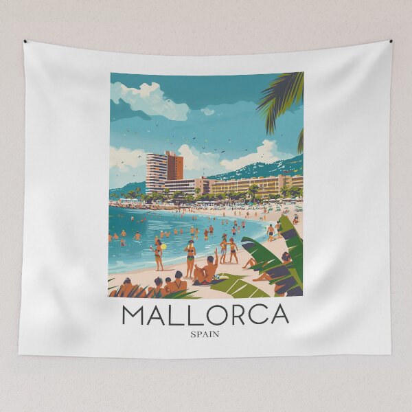 Item preview, A Pop Art Travel Print of Mallorca - Spain designed and sold by StudioRedKoala.