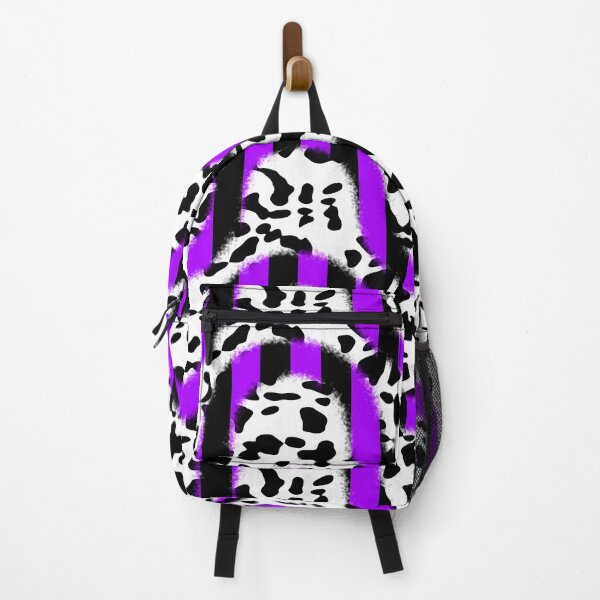 Item preview, Black And Purple Stripe Truchet Over Cow Print designed and sold by TheRulerofEarth.