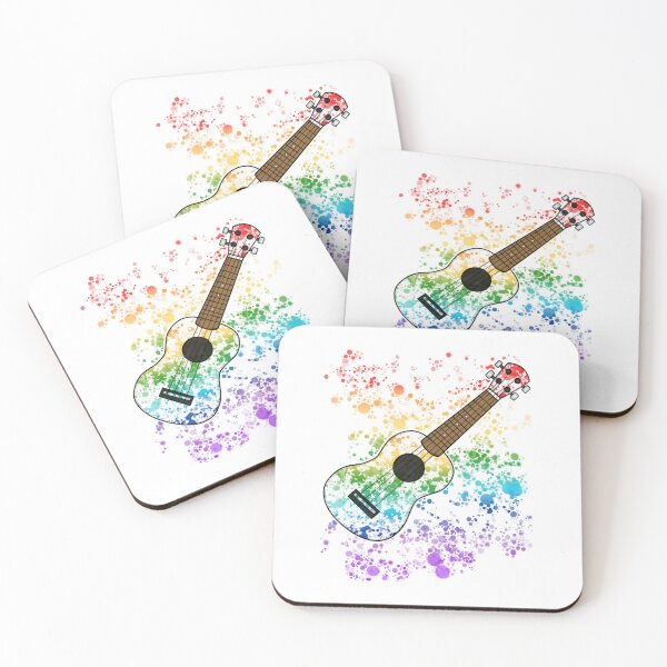Item preview, Ukulele Ukulelist Rainbow Colours Uke Player Musician designed and sold by doodlerob.