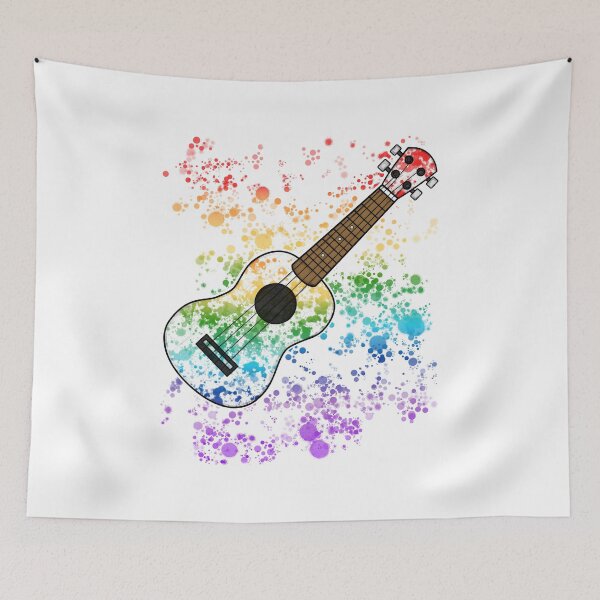 Item preview, Ukulele Ukulelist Rainbow Colours Uke Player Musician designed and sold by doodlerob.