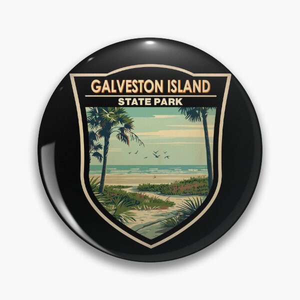 Item preview, Galveston Island State Park Texas Vintage Badge designed and sold by KrisSidDesigns.