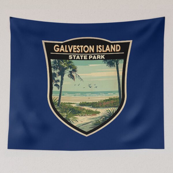 Item preview, Galveston Island State Park Texas Vintage Badge designed and sold by KrisSidDesigns.
