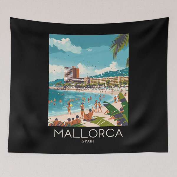 Item preview, A Pop Art Travel Print of Mallorca - Spain designed and sold by StudioRedKoala.