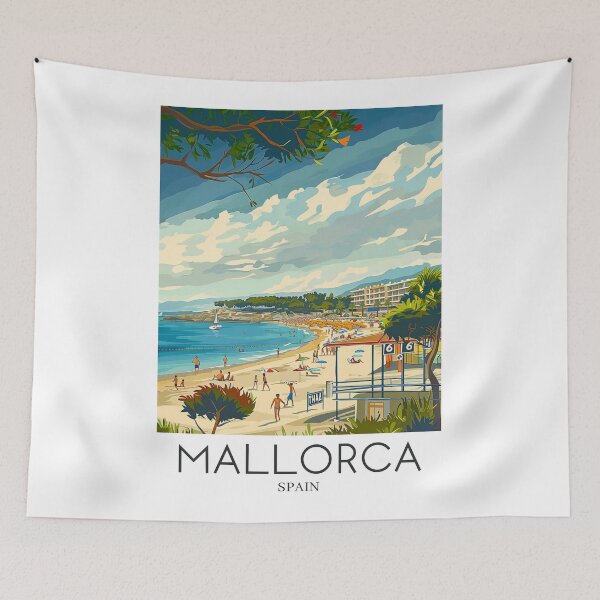 Item preview, A Pop Art Travel Print of Mallorca - Spain designed and sold by StudioRedKoala.
