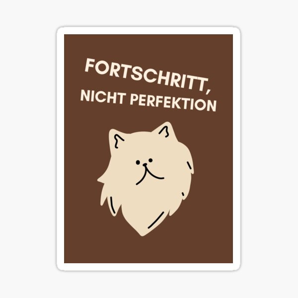 Artikel-Vorschau von Fortschritt, nicht Perfektion | Niedlicher Hund im Cartoon-Stil, designt und verkauft von RM-Journey.