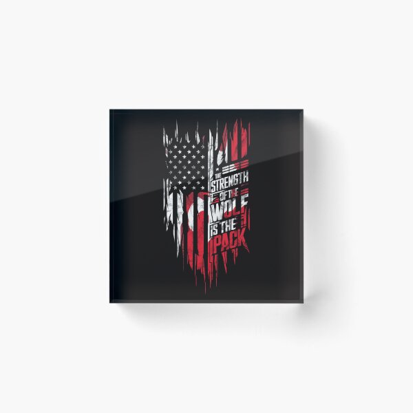 Item preview, Wolf Pack Strength Patriotic T-Shirt | American Flag & Unity Design designed and sold by HOMEDESIGNPRINT.