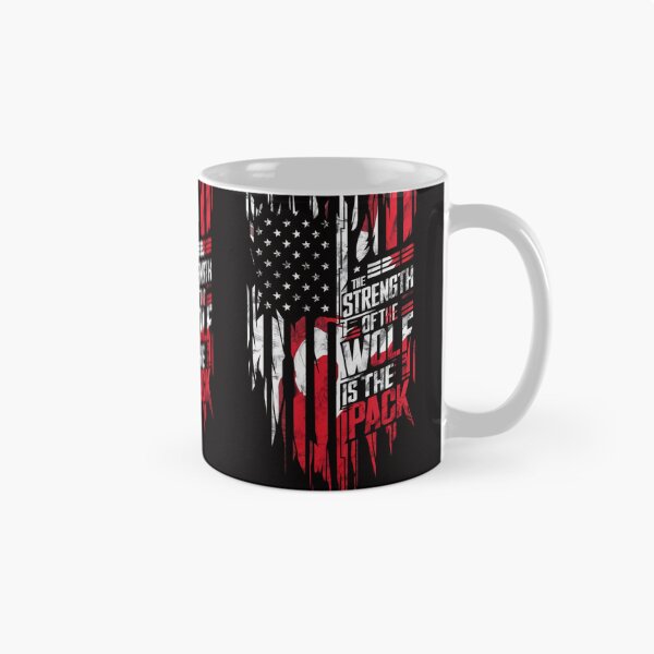 Item preview, Wolf Pack Strength Patriotic T-Shirt | American Flag & Unity Design designed and sold by HOMEDESIGNPRINT.