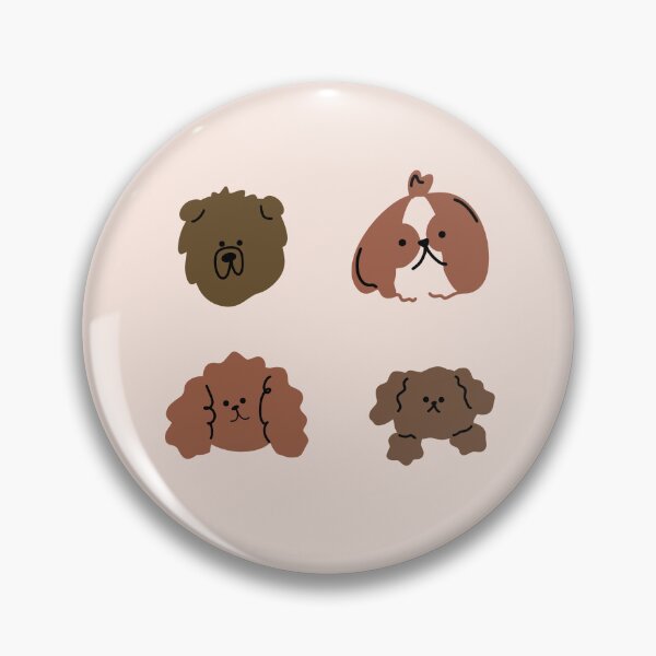 Item preview, Illustration of 4 Playful Dog Breeds - Cute Design | Pink Pastel designed and sold by RM-Journey.