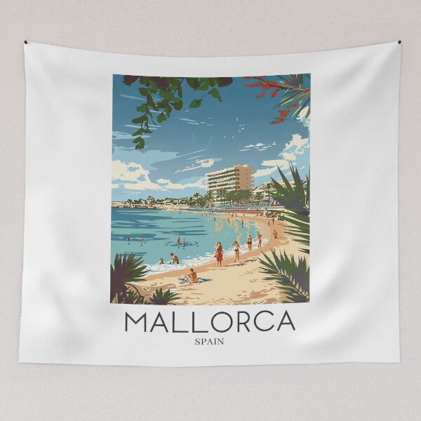 Item preview, A Pop Art Travel Print of Mallorca - Spain designed and sold by StudioRedKoala.