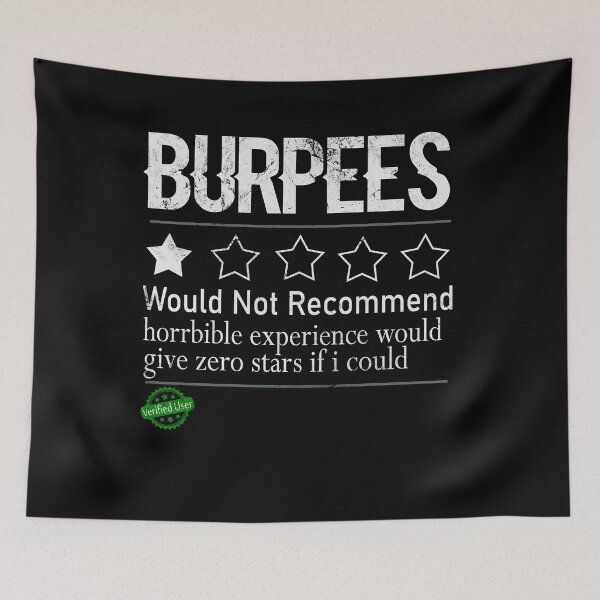Item preview, Burpees 1 Star Would Not Recommend Sarcastic Gym Burpees   designed and sold by PrintItStudio.