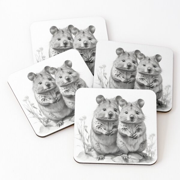 Item preview, Quokkas pencil drawing designed and sold by Pencil-Art.