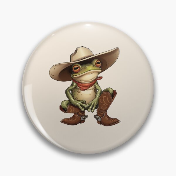 Item preview, Cute Cowboy Frog designed and sold by RetroPrints.