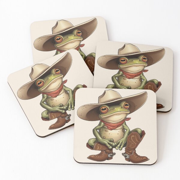 Item preview, Cute Cowboy Frog designed and sold by RetroPrints.