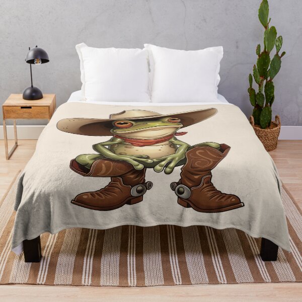 Item preview, Cute Cowboy Frog designed and sold by RetroPrints.
