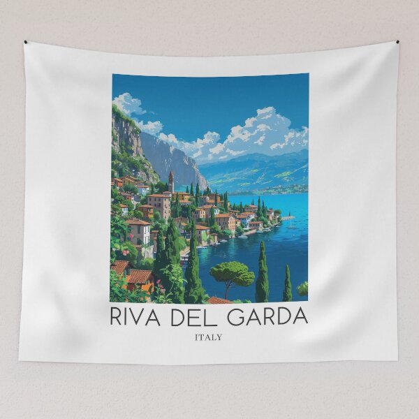 Item preview, A Pop Art Travel Print of Riva del Garda - Italy designed and sold by StudioRedKoala.