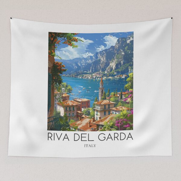 Item preview, A Pop Art Travel Print of Riva del Garda - Italy designed and sold by StudioRedKoala.