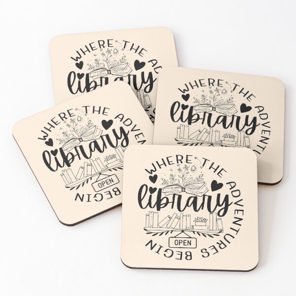 Item preview, Library Where The Adventures Begin designed and sold by SunfullyYours.