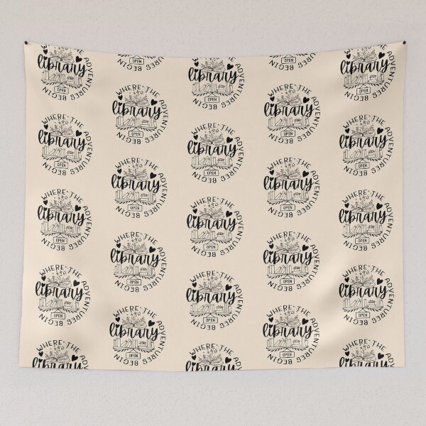 Item preview, Library Where The Adventures Begin designed and sold by SunfullyYours.