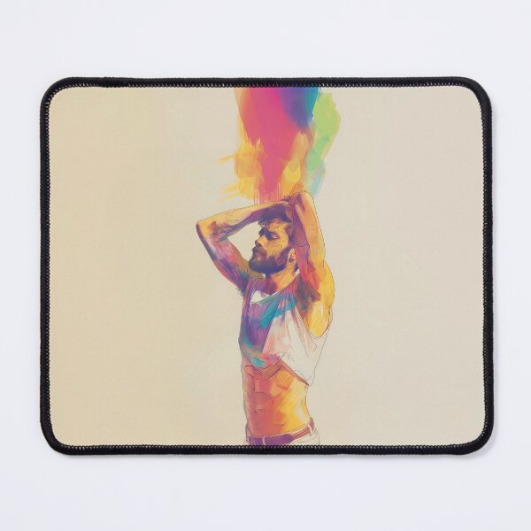 Item preview, Chromatic Ascent: Vibrant Man in Watercolor - GayDoodles Art designed and sold by GayDoodles.