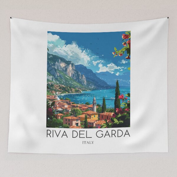 Item preview, A Pop Art Travel Print of Riva del Garda - Italy designed and sold by StudioRedKoala.