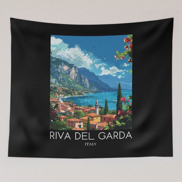 Item preview, A Pop Art Travel Print of Riva del Garda - Italy designed and sold by StudioRedKoala.