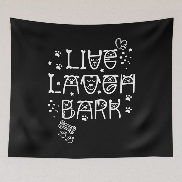 Item preview, Live Laugh Bark Funny Dog Line Drawing Design designed and sold by EarthArtDesigns.