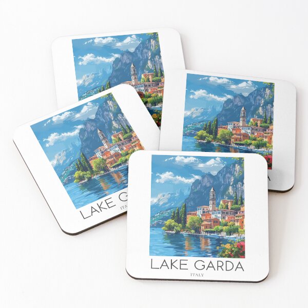 Item preview, A Pop Art Travel Print of Lake Garda - Italy designed and sold by StudioRedKoala.