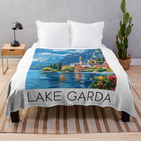 Item preview, A Pop Art Travel Print of Lake Garda - Italy designed and sold by StudioRedKoala.