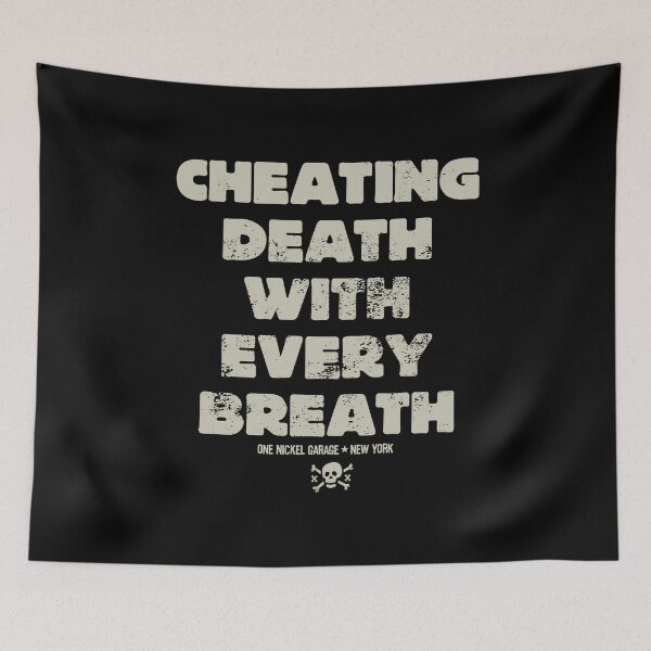 Item preview, One Nickel Garage / Cheating Death With Every Breath T-Shirt v3 designed and sold by TheKellyNickels.
