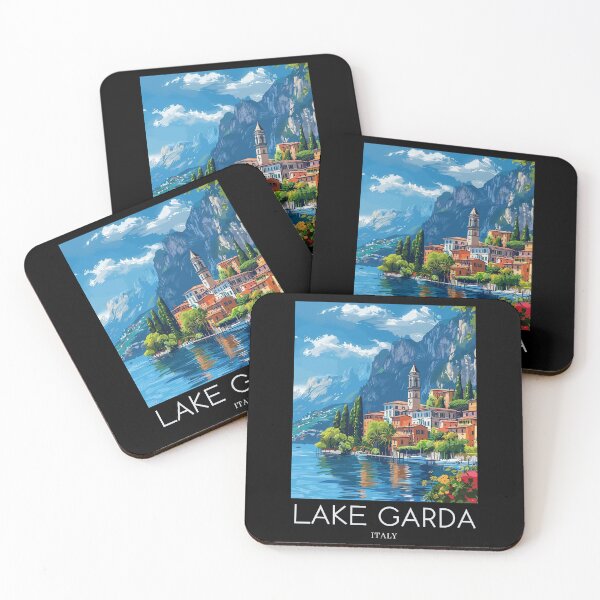 Item preview, A Pop Art Travel Print of Lake Garda - Italy designed and sold by StudioRedKoala.
