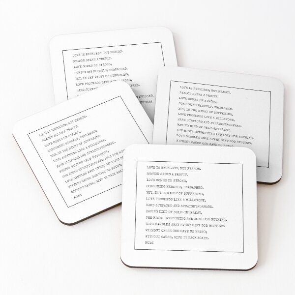 Item preview, Rumi Poem - love is reckless designed and sold by Inspirationmotivation.