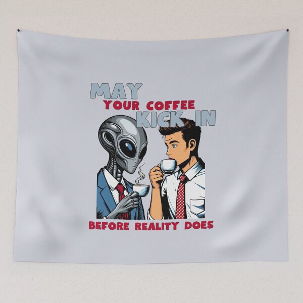 Item preview, Coffee break with an alien designed and sold by coloursforkids.