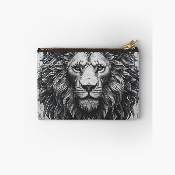 Item preview, Mystical Lion in Grayscale Painting designed and sold by PixelCraftDSG.