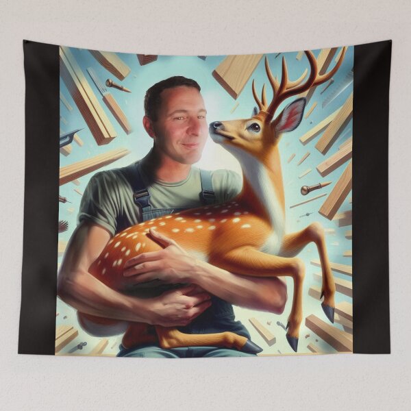 Item preview, a fawn in the carpenter's arms designed and sold by DamienOzanon.