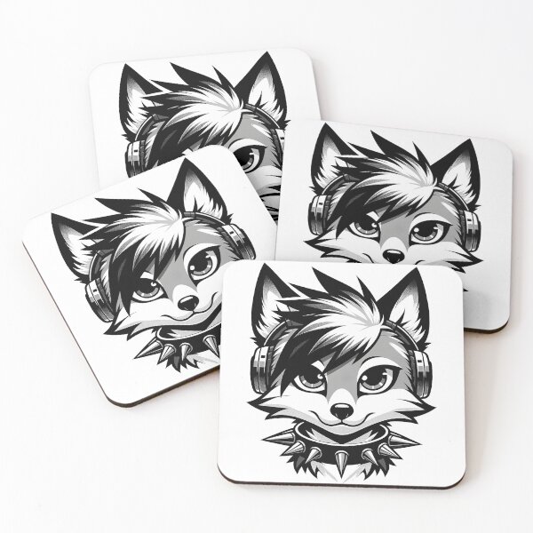 Item preview, Rhythmic Rebel Fox - Punk Emo Vibes designed and sold by Virtual VanGogh.