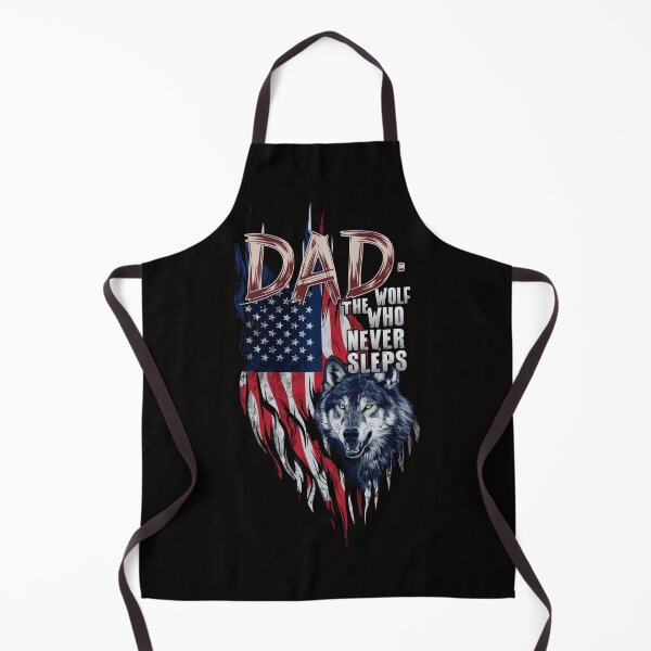 Item preview, Dad: The Wolf Who Never Sleeps - Patriotic Wolf T-Shirt designed and sold by HOMEDESIGNPRINT.