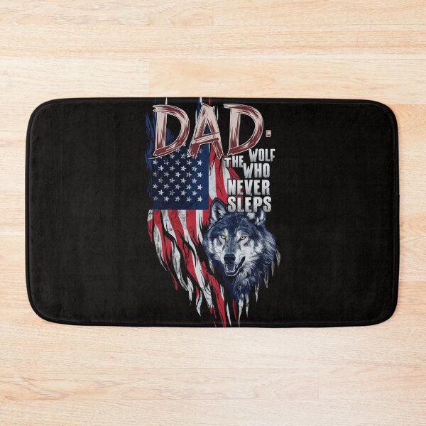 Item preview, Dad: The Wolf Who Never Sleeps - Patriotic Wolf T-Shirt designed and sold by HOMEDESIGNPRINT.