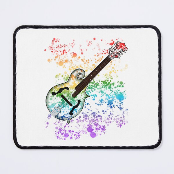 Item preview, Mandolin Mandolinist Rainbow Colours Folk Musician designed and sold by doodlerob.