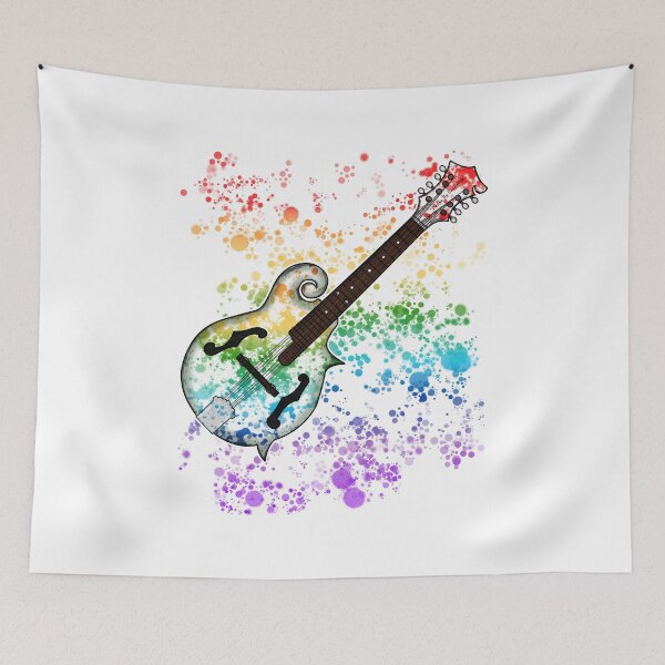 Item preview, Mandolin Mandolinist Rainbow Colours Folk Musician designed and sold by doodlerob.