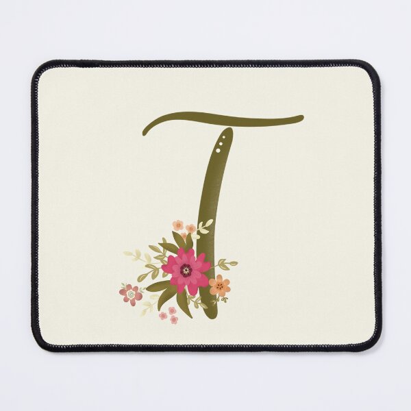 Item preview, Vintage Bouquet Floral Initial - T designed and sold by Willow & Grace Designs.