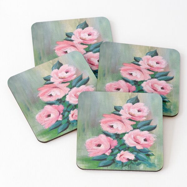 Item preview, Pink roses original painting  designed and sold by norascorner.