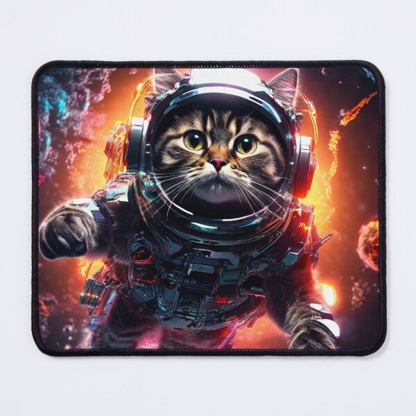 Item preview, "Cat-Astronaut: Journey between Planets in Abstract Oil Painting" designed and sold by BAIN012.