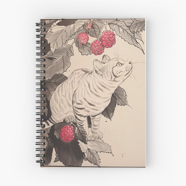 Item preview, Curious Cat and Red Raspberries designed and sold by wyntera.