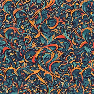 Artwork thumbnail, Abstract Colorful Pattern by Burkae